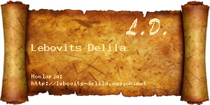 Lebovits Delila névjegykártya